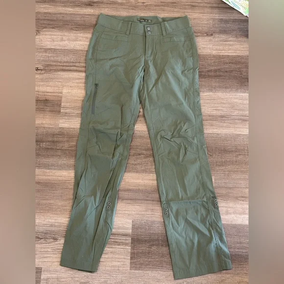 Prana Women’s Olive Cargo Travel Pants - Picture 1 of 5
